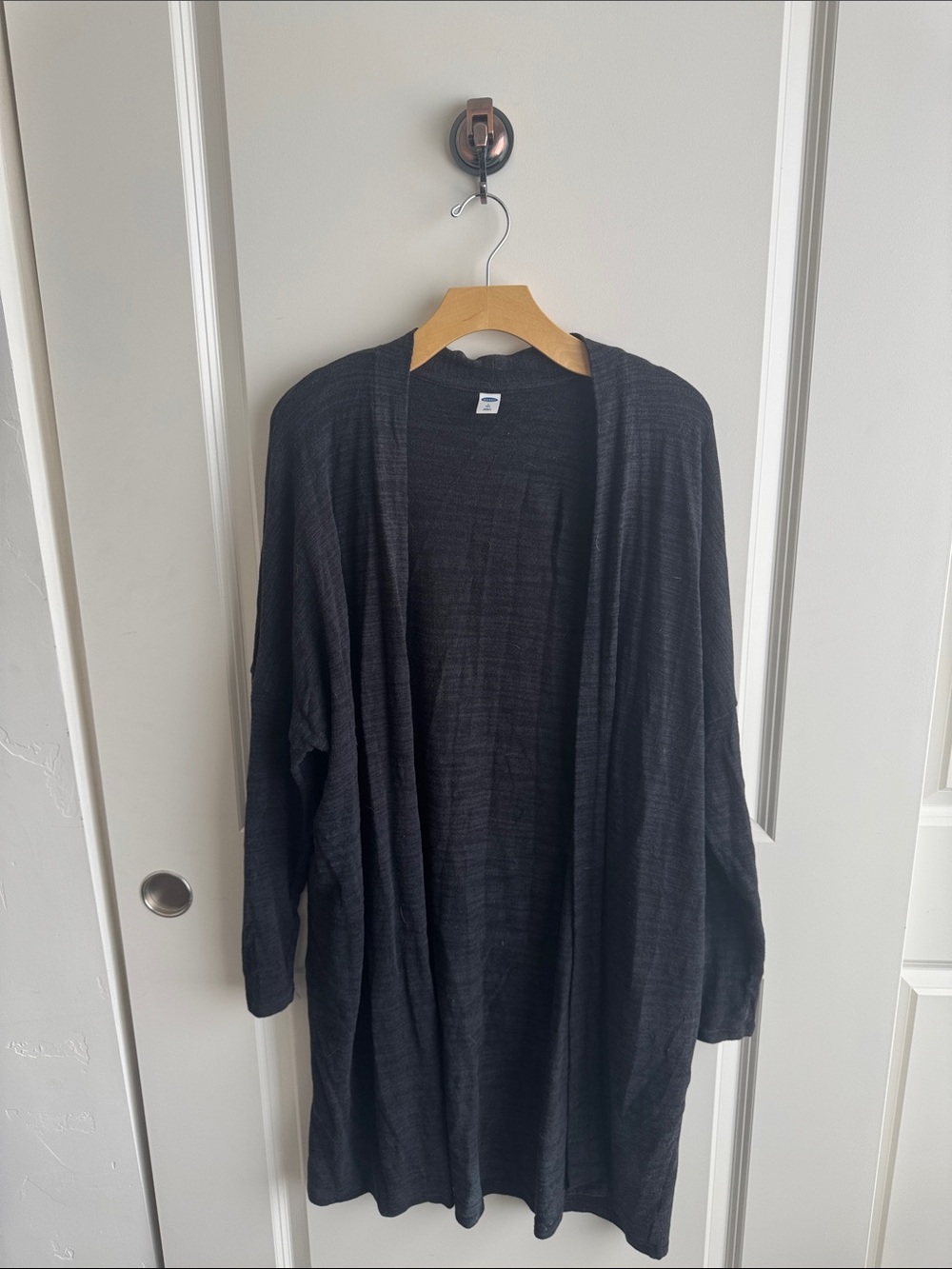 Old Navy Light Black Open-Front Long Cardigan